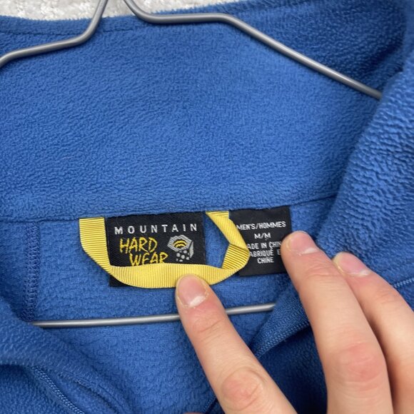 Mountain Hardwear Blue Polartec Fleece 1/2 Zip Jacket Men M Outdoor Hiking Read - Picture 6 of 15